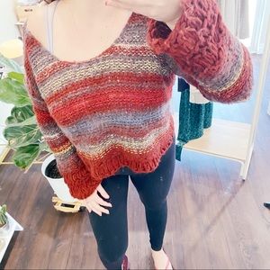 Free people knitted crop top sweater size S